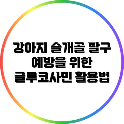 강아지 슬개골 탈구 예방을 위한 글루코사민 활용법