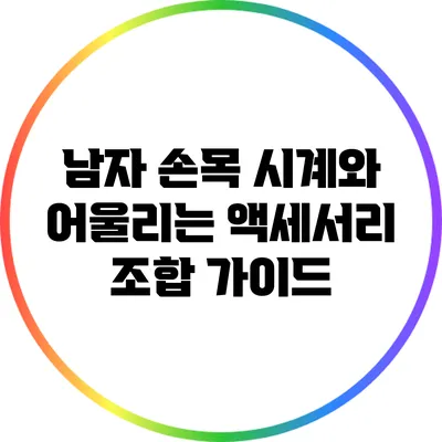 남자 손목 시계와 어울리는 액세서리 조합 가이드