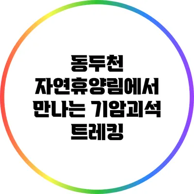 동두천 자연휴양림에서 만나는 기암괴석 트레킹