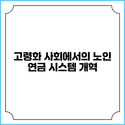 고령화 사회에서의 노인 연금 시스템 개혁