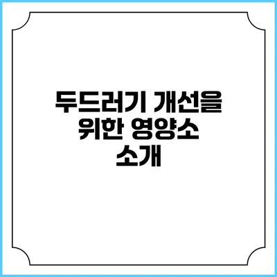두드러기 개선을 위한 영양소 소개