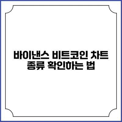 바이낸스 비트코인 차트 종류 확인하는 법