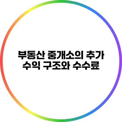 부동산 중개소의 추가 수익 구조와 수수료