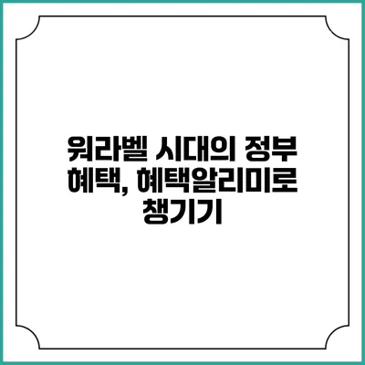 워라벨 시대의 정부 혜택, 혜택알리미로 챙기기