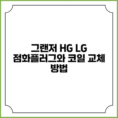 그랜저 HG LG 점화플러그와 코일 교체 방법