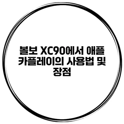 볼보 XC90에서 애플 카플레이의 사용법 및 장점