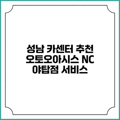 성남 카센터 추천 오토오아시스 NC 야탑점 서비스