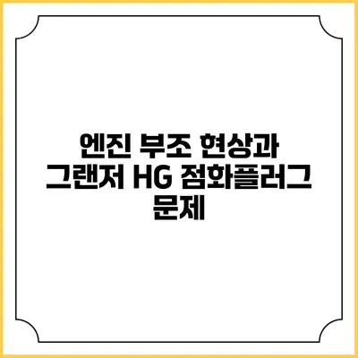 엔진 부조 현상과 그랜저 HG 점화플러그 문제
