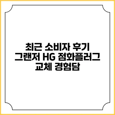 최근 소비자 후기 그랜저 HG 점화플러그 교체 경험담